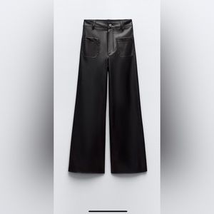 Zara Faux Leather Marine Pants